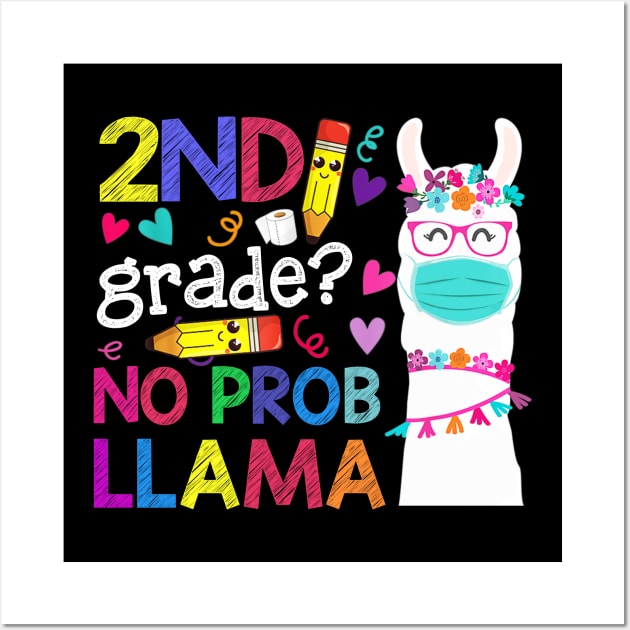 Quarantine Llama 3rd Grade 2020 School Social Distance Shirt Funny Back To School Gifts Wall Art by Alana Clothing